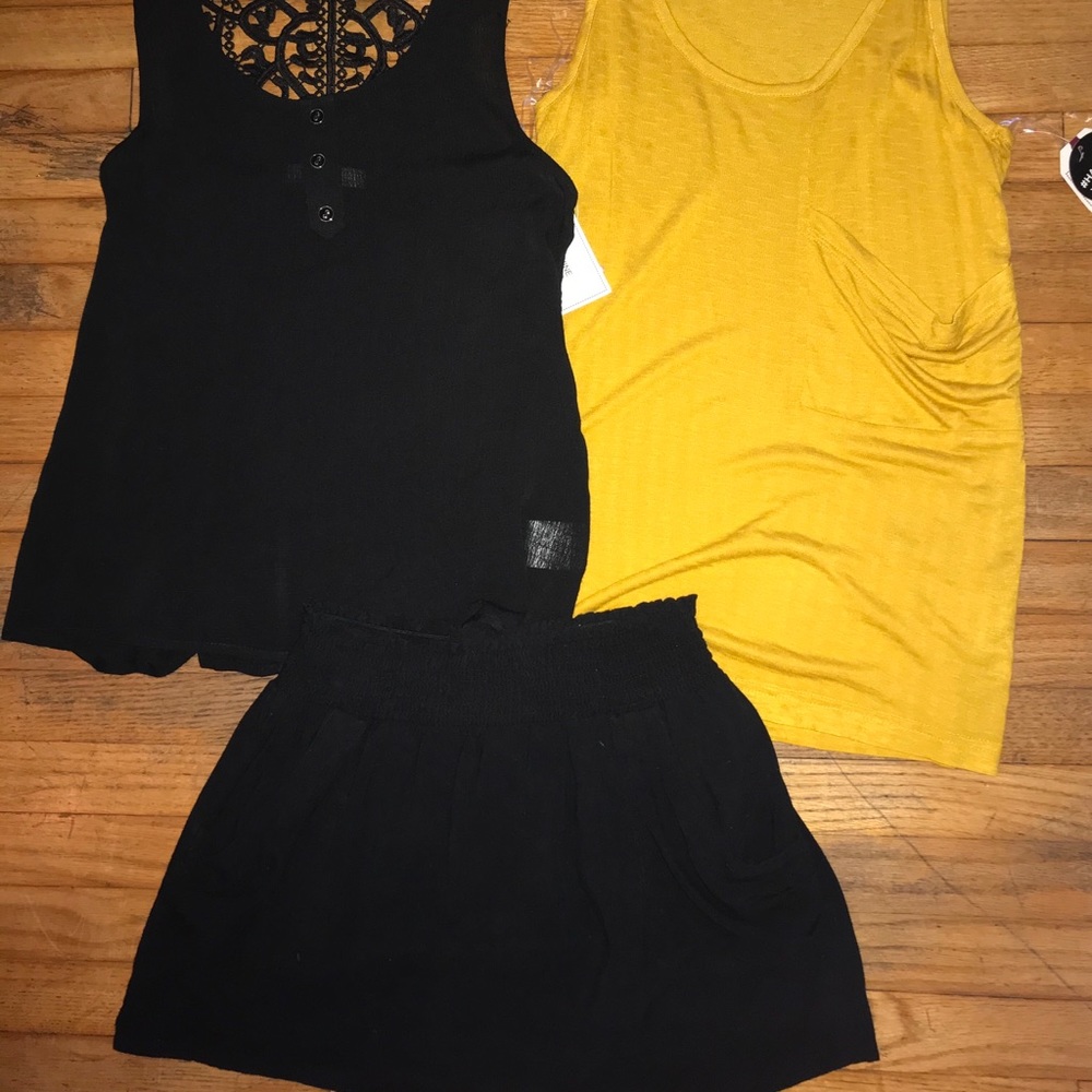 3 piece skirt women small outfit Adam Levine NWT